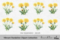 Vibrant Dandelion Clipart Bundle