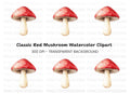 Red Mushroom Clipart Bundle