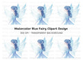 Winter Fairy Blue Dress Clipart Bundle