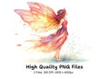 Elegant Red Fairy Clipart Bundle