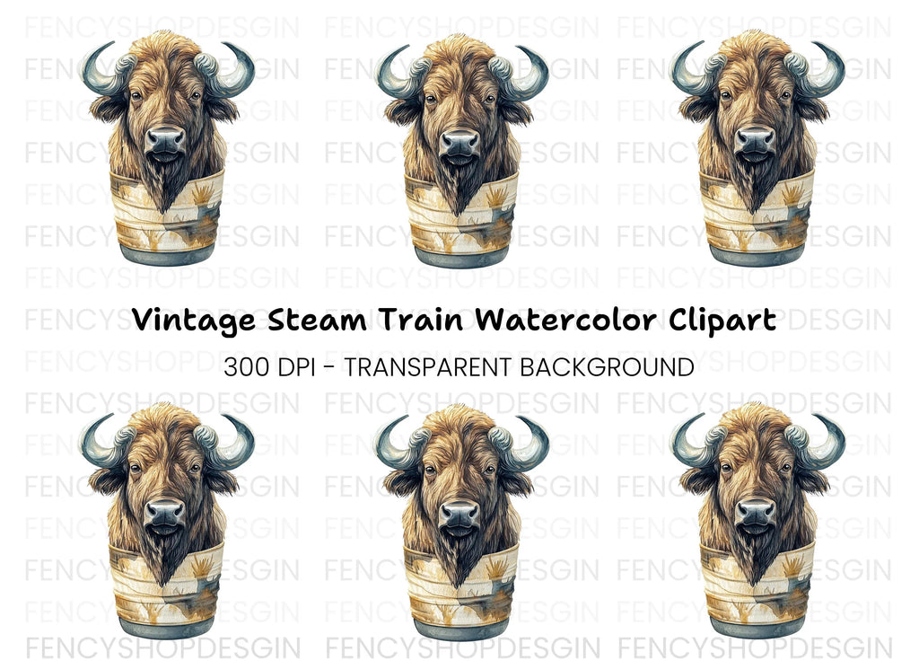 Bison Head Clipart Bundle