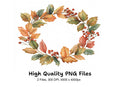 Autumn Wreath Clipart Bundle