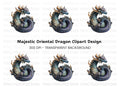 Majestic Eastern Dragon Clipart Bundle