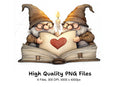 Gnome Couple Love Story Clipart Bundle