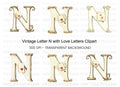 Elegant Love Letters Clipart Bundle