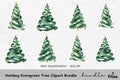 Holiday Evergreen Tree Clipart Bundle