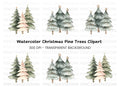 Christmas Trees with Stars Clipart Bundle