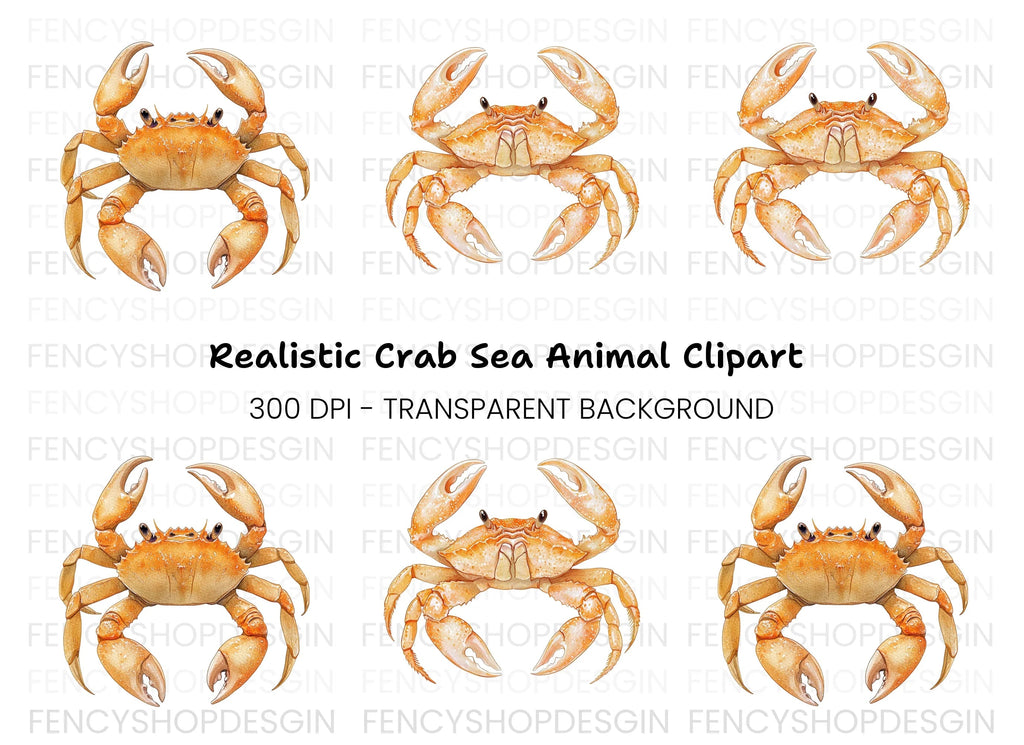 Golden Crab Duo Clipart Bundle