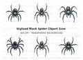 Dark Spider Clipart Bundle