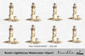 Rustic Lighthouse Clipart Bundle
