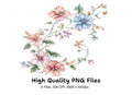 Soft Pink Rose Vines Clipart Bundle