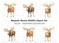 Moose Standing Clipart Bundle