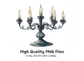 Vintage Candelabra Clipart Bundle