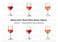 Wine Glasses Clipart Bundle