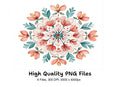 Elegant Floral Mandala Clipart Bundle