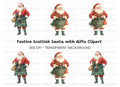 Scottish Santa Claus Clipart Bundle