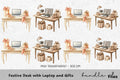 Christmas Desk Decor Clipart Bundle