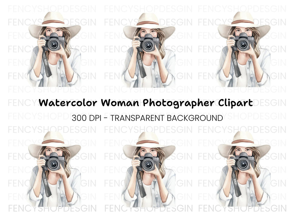 Girl Photographer Clipart Bundle