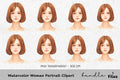 Woman Portrait Clipart Bundle