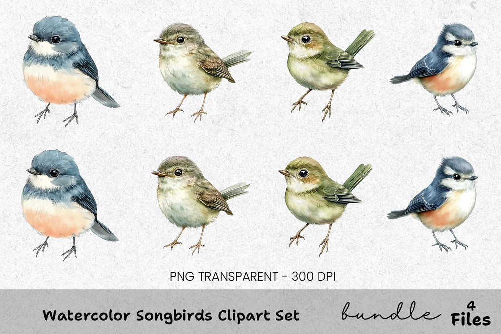 Songbirds Clipart Bundle