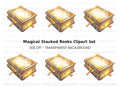 Magical Stack of Books Clipart Bundle