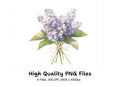 Charming Lilac Bouquets Clipart Bundle