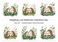 Hedgehog Love with Hearts Clipart Bundle