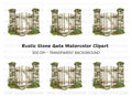 Rustic Stone Gate Clipart Bundle