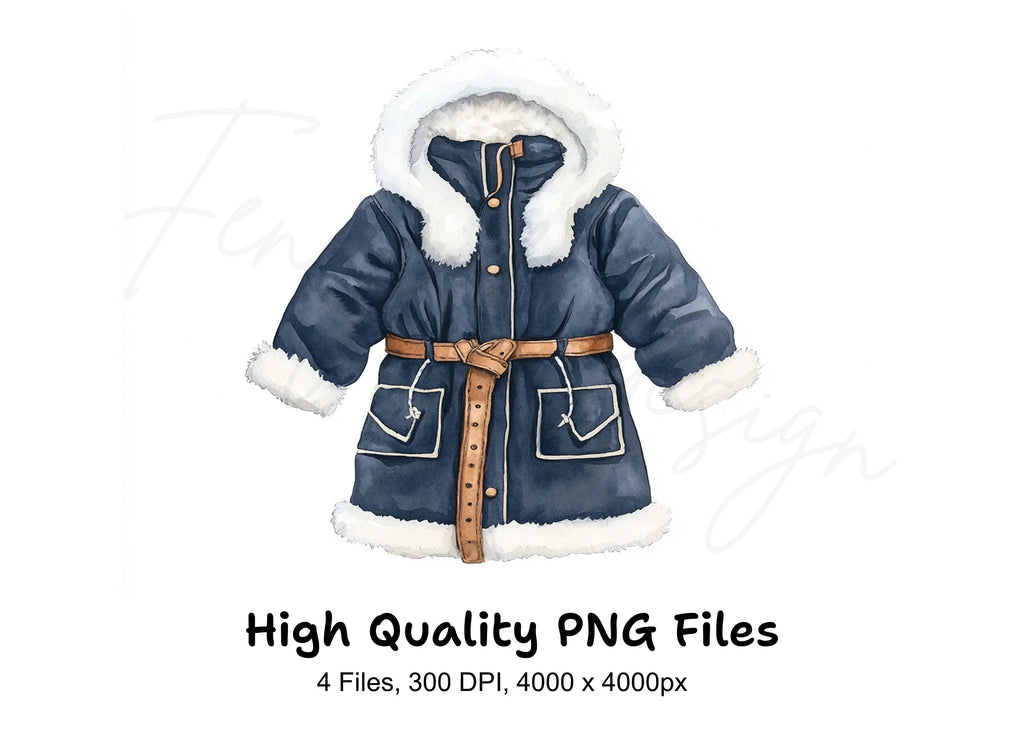 Winter Coat Clipart Bundle