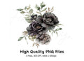 Moody Black Rose Clipart Bundle