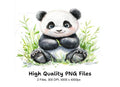 Cute Panda Clipart Bundle