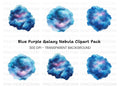 Blue Galaxy Clouds Clipart Bundle
