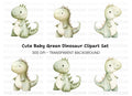 Cute Baby Dinosaur Clipart Bundle
