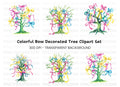 Ribbon Trees Clipart Bundle