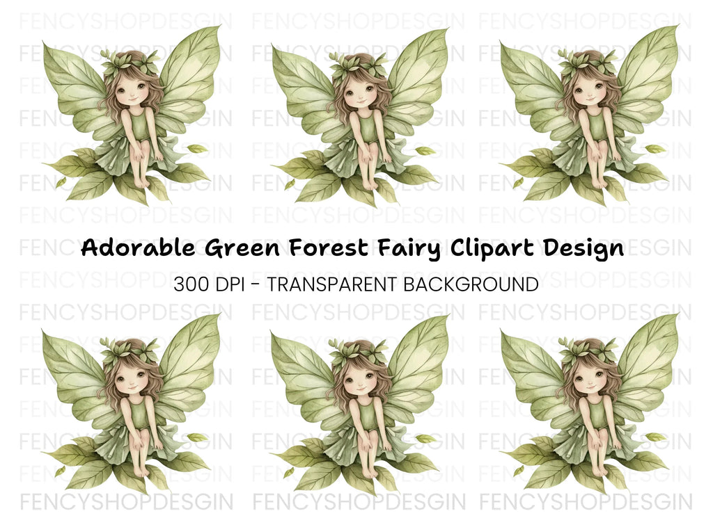 Enchanting Leaf Fairy Clipart Bundle