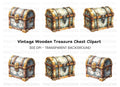Vintage Treasure Chest Clipart Bundle