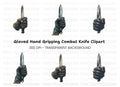 Gloved Hands Holding Daggers Clipart Bundle