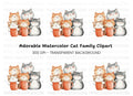 Happy Cats in Mugs Clipart Bundle