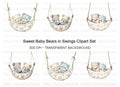 Sleeping Bear Couples in Hammocks Clipart Bundle