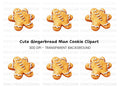 Cute Gingerbread Star Cookie Clipart Bundle