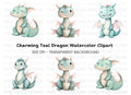 Adorable Cartoon Dragon Illustrations Clipart Bundle