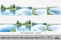 Serene Lake Landscape Clipart Bundle