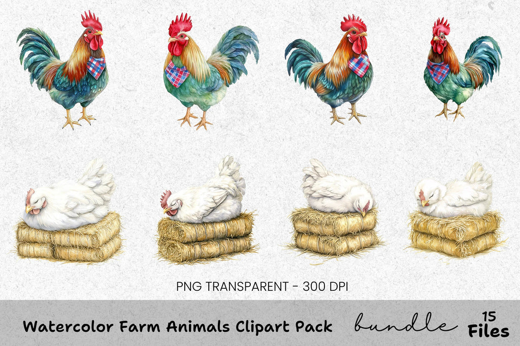 Farm Animals Clipart Bundle