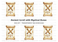 Ancient Runic Scroll Clipart Bundle