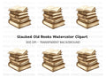 Open Book Stack Clipart Bundle