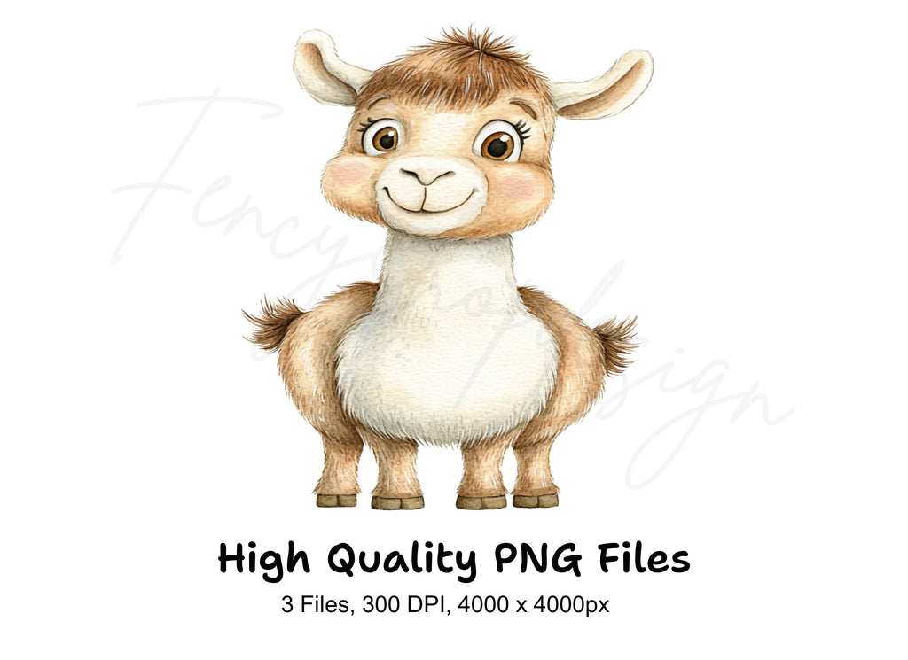 Adorable Baby Llama Clipart Bundle
