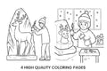 Reindeer Ice Sculpture Coloring Books