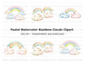 Rainbows and Clouds Clipart Bundle