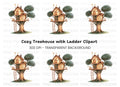 Cozy Woodland Treehouse Clipart Bundle