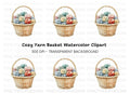 Cozy Yarn Basket Clipart Bundle